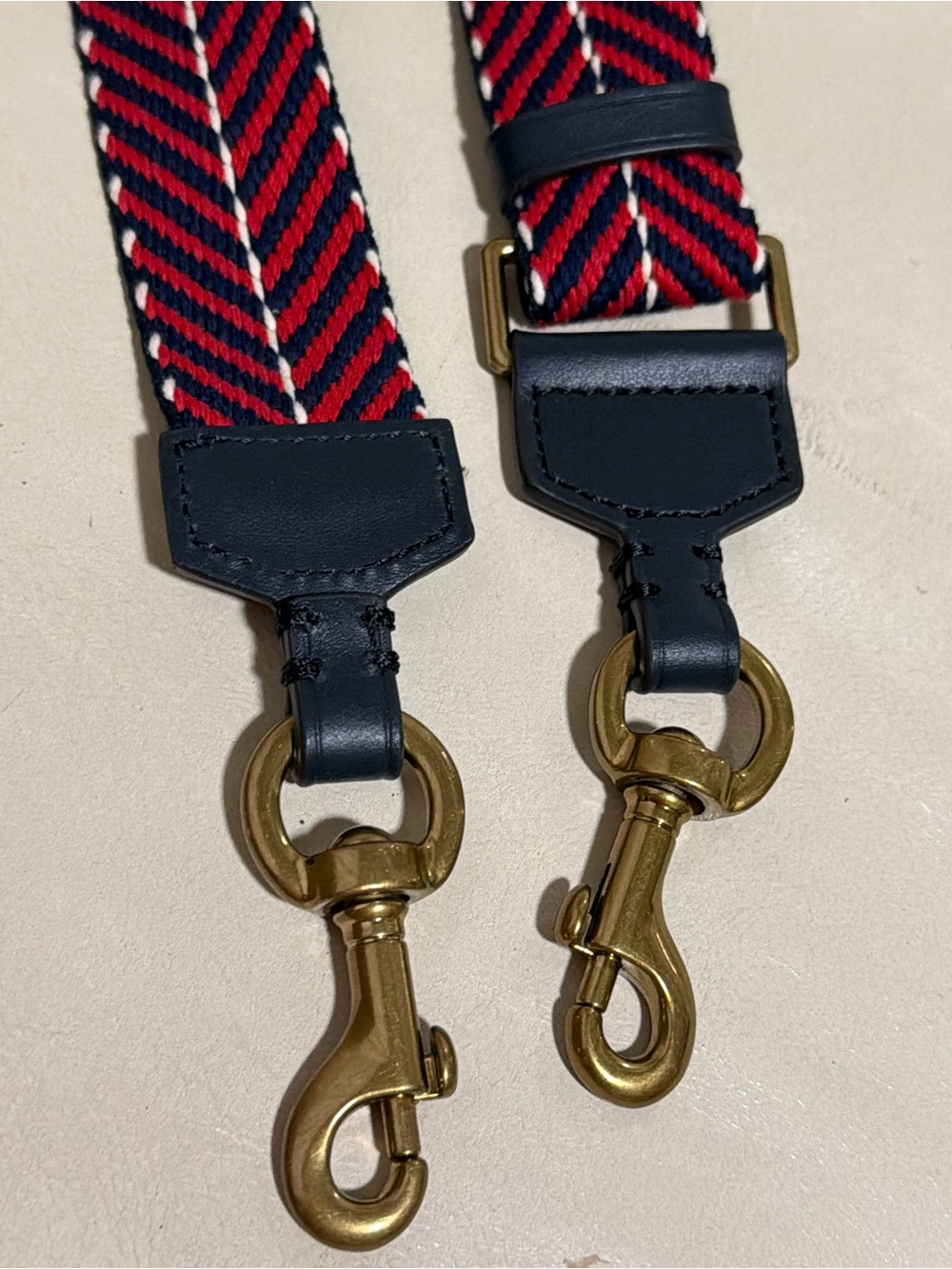 J.Crew crossbody strap Red & Navy Striped replacement